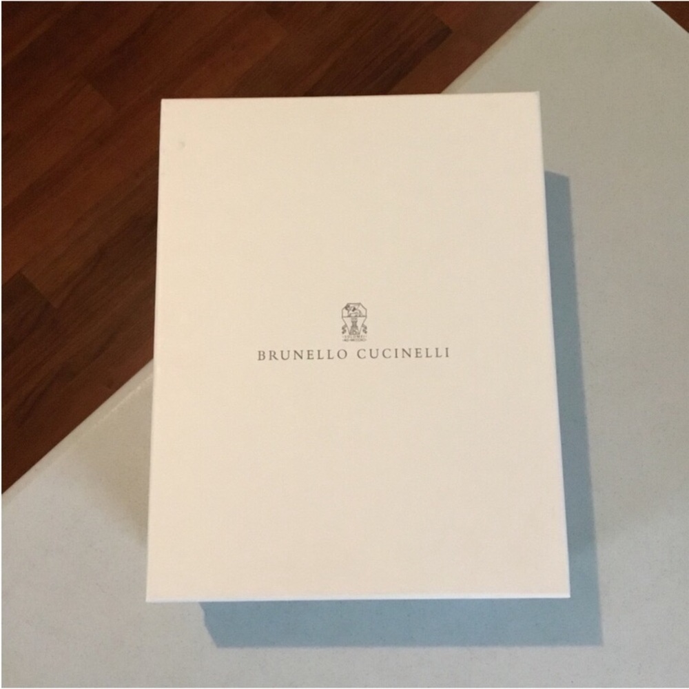 BRUNELLO CUCINELLI EMPTY BOX WITH ONE NEW DUST BAG LABELS ATTACH ON ONE SIDE